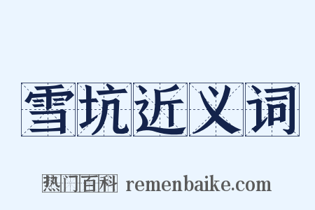 雪坑近义词是什么意思的图片
